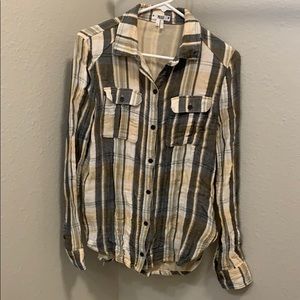 Paige plaid top. Size Medium